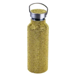 Trinkflasche Gold, Strass, 500ml