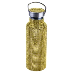 Trinkflasche Gold, Strass, 500ml