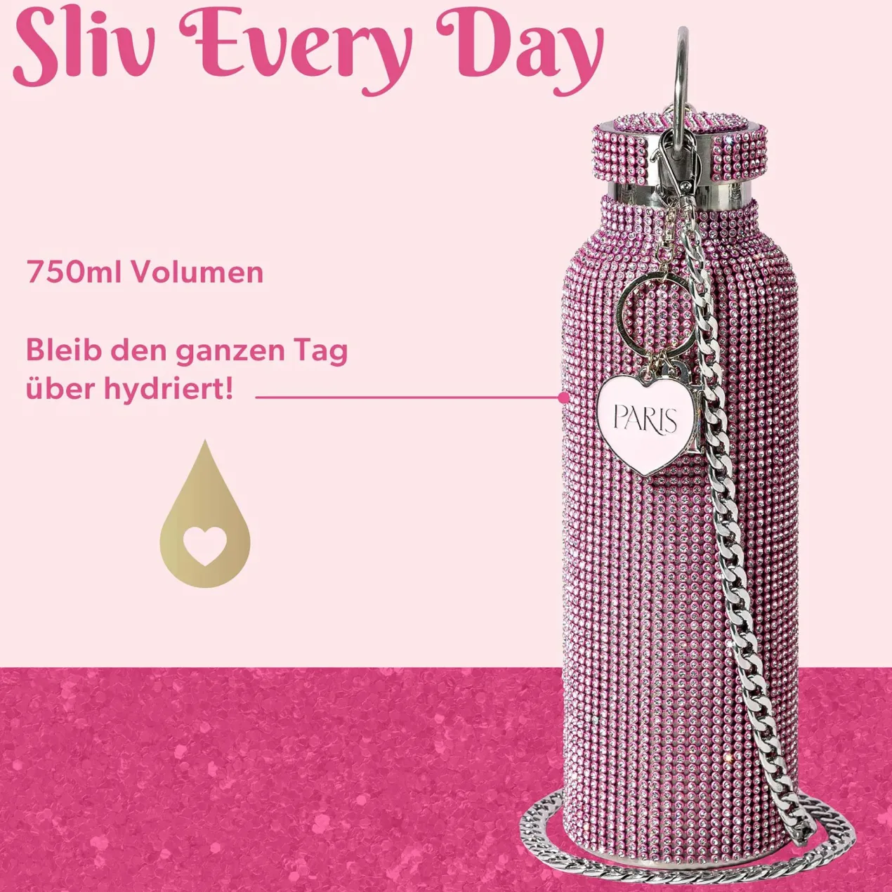 Trinkflasche Pink, 750ml