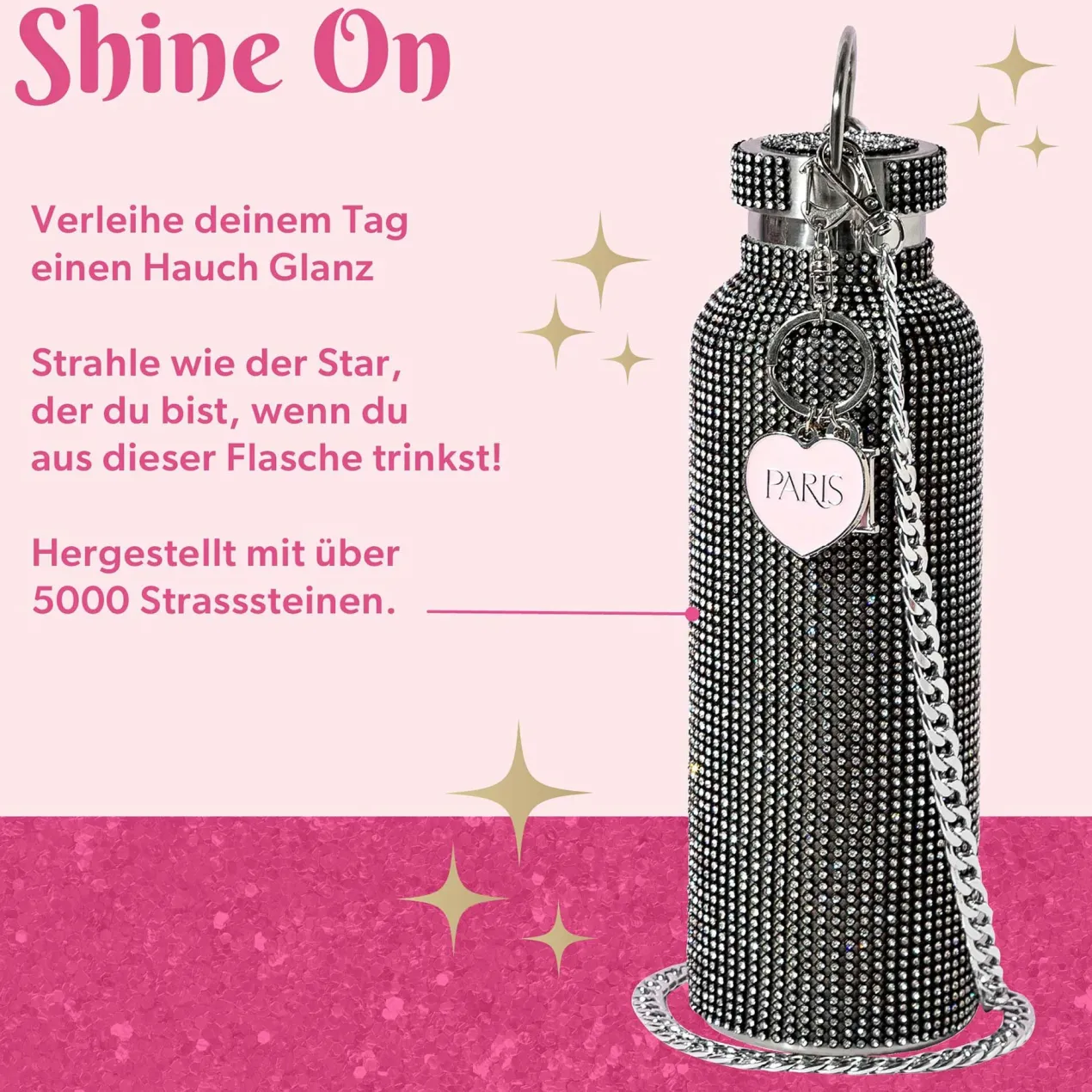 Trinkflasche Schwarz, 750ml
