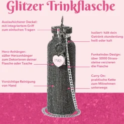 Trinkflasche Schwarz, 750ml