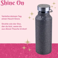 Trinkflasche Schwarz, Strass, 500ml