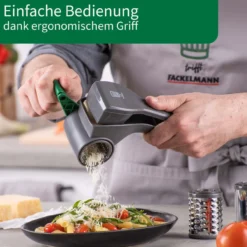 Trommelreibe mit 3 Edelstahl-Trommeln