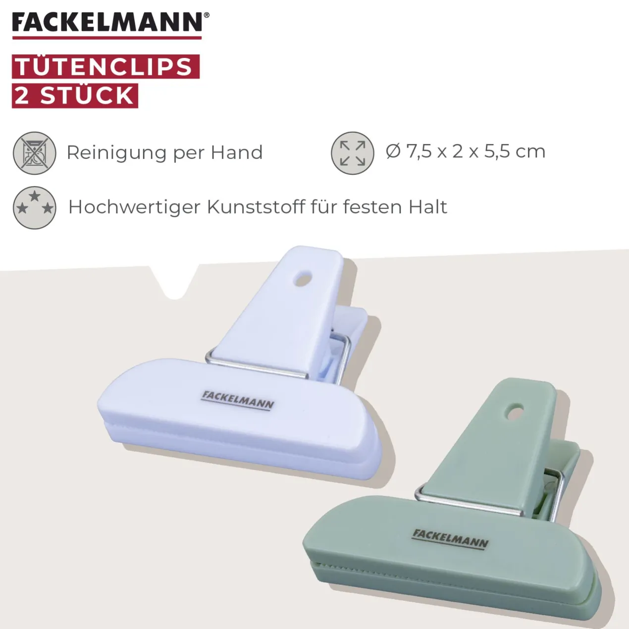 Tütenclips mit Sprüchen Be The Move, 2-tlg.