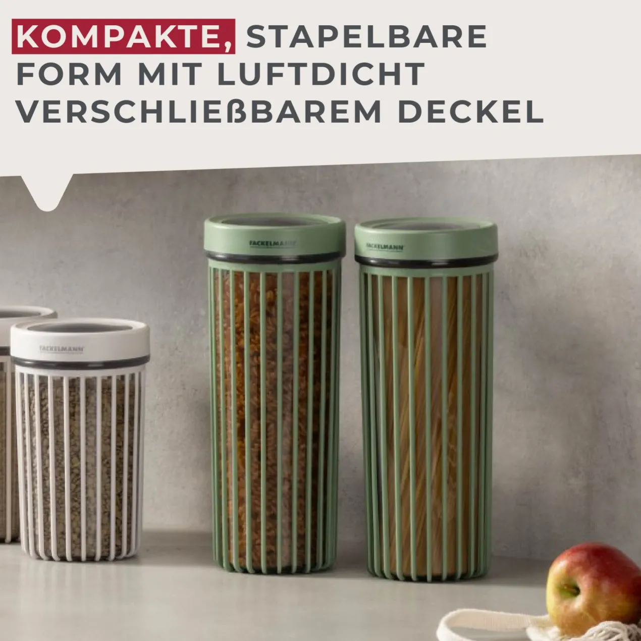 Vorratsdose Be The Move, gerillt, 1,7L, hellgrün
