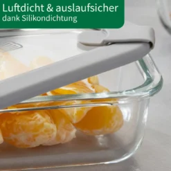 Vorratsdose Glas, eckig, 1050ml