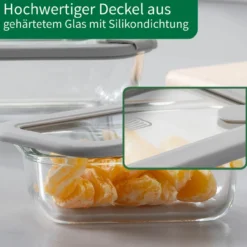 Vorratsdose Glas, eckig, 1050ml
