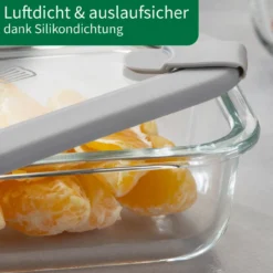 Vorratsdose Glas, eckig, 370ml