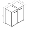 Waschbeckenunterschrank Easy, 60cm, Anthrazit, stehend