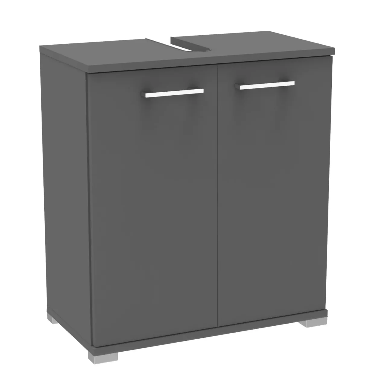 Waschbeckenunterschrank Easy, 60cm, Anthrazit, stehend