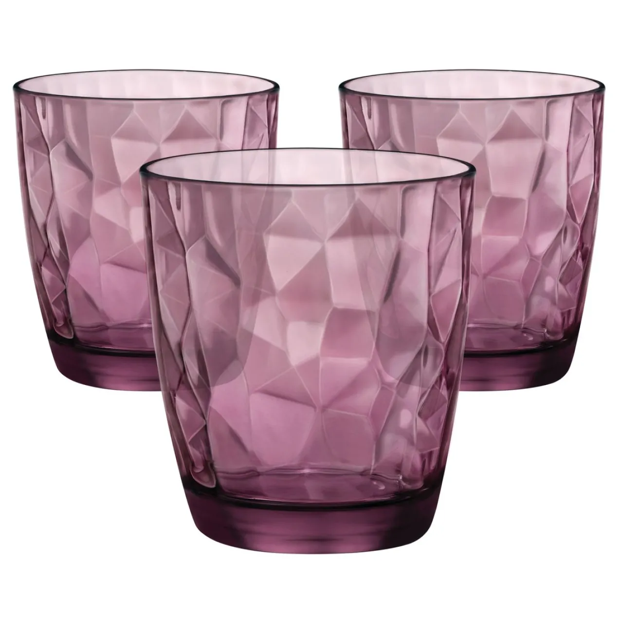 Wassergläser Diamond, 300 ml, 3 Stück, lila