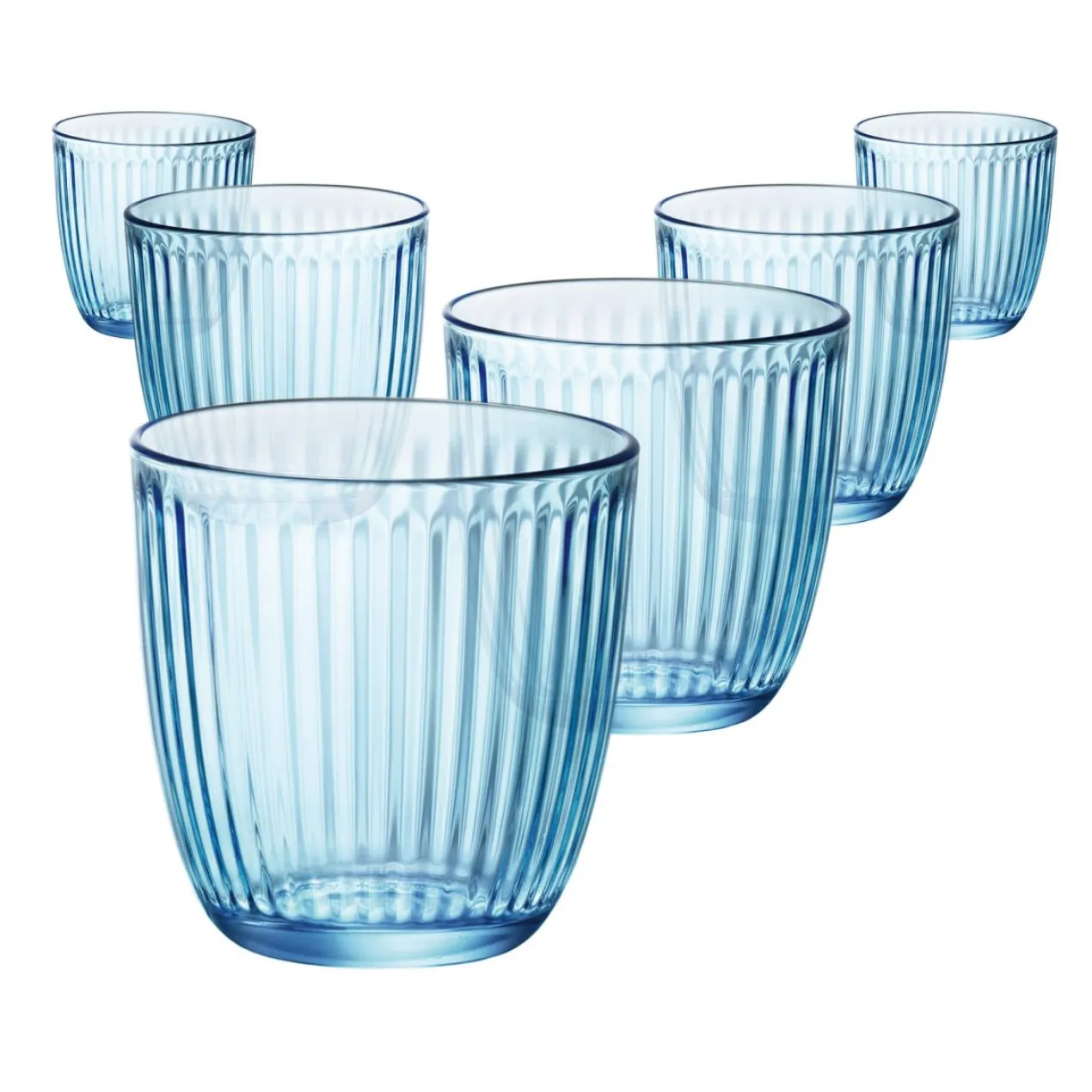 Wassergläser Line Acqua, 290 ml, 6 Stück, blau