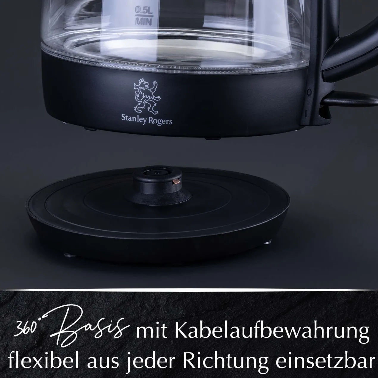 Wasserkocher, Glas, 1,7L