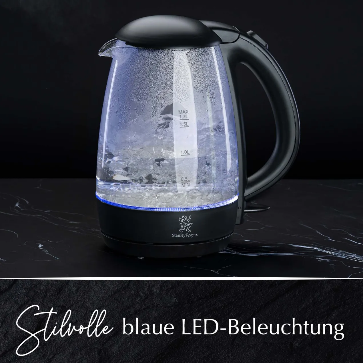Wasserkocher, Glas, 1,7L