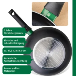 Wokpfanne Bielefeld, Keramik, antihaft, Ø28cm