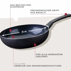 Wokpfanne Brandao, Keramik, antihaft, Ø28cm