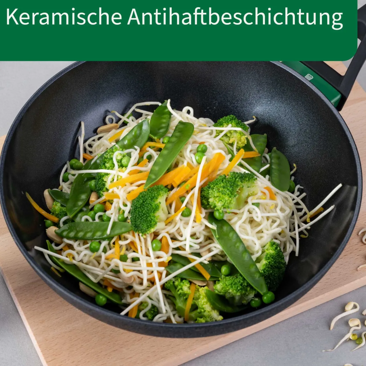Wokpfanne Hamburg, keramische Antihaft-Beschichtung, Ø28cm