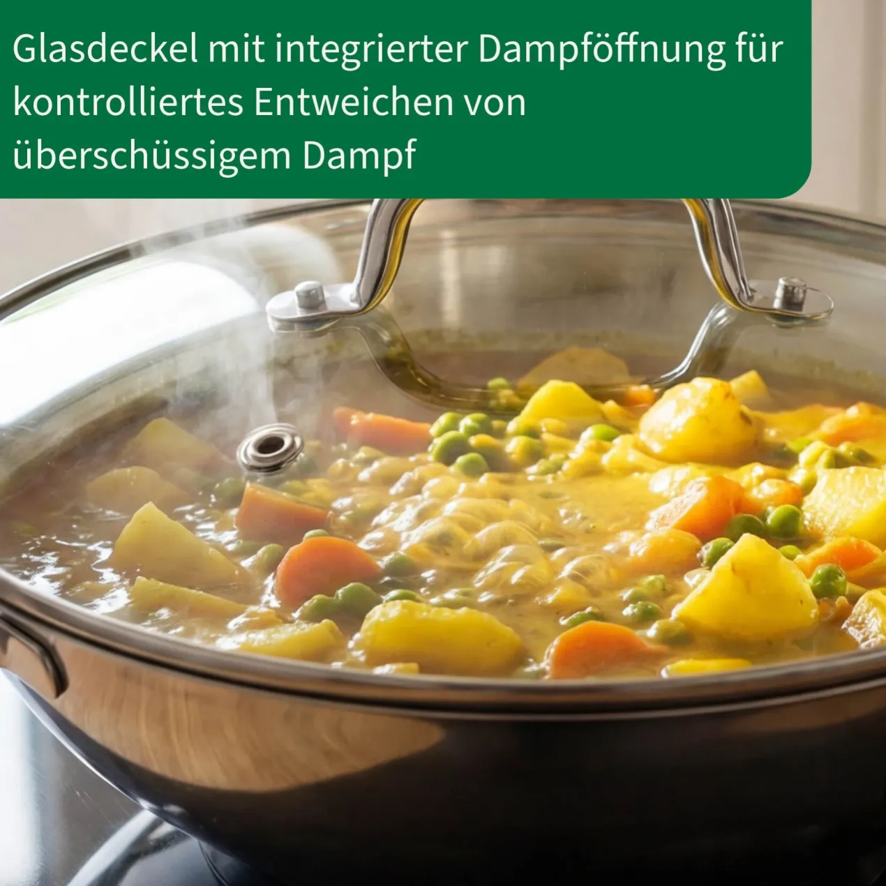 Wokpfanne mit Deckel Rosenheim, Ø30cm
