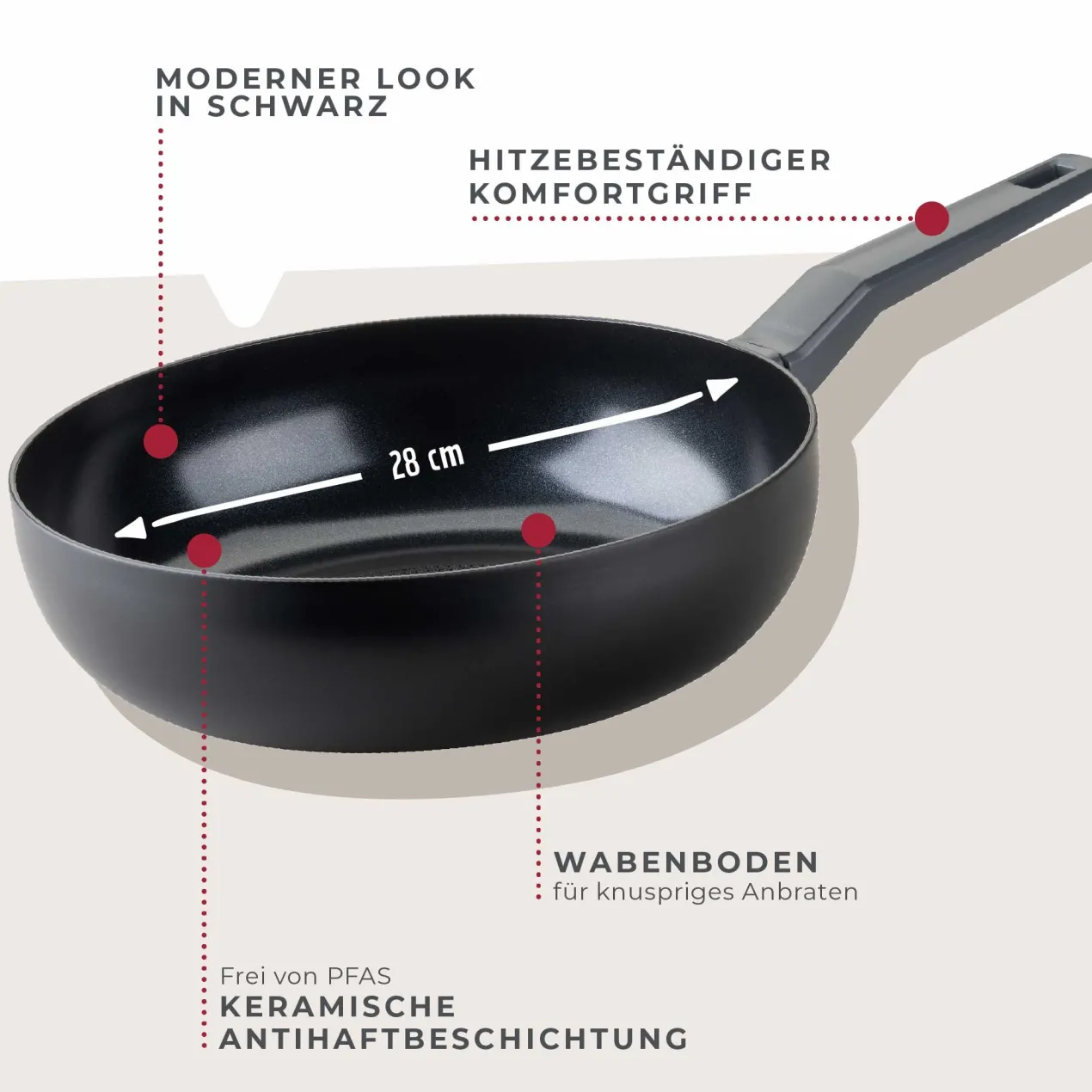 Wokpfanne Statement, Keramik, antihaft, Ø28cm – 20% Rabatt mit Code: COOK20