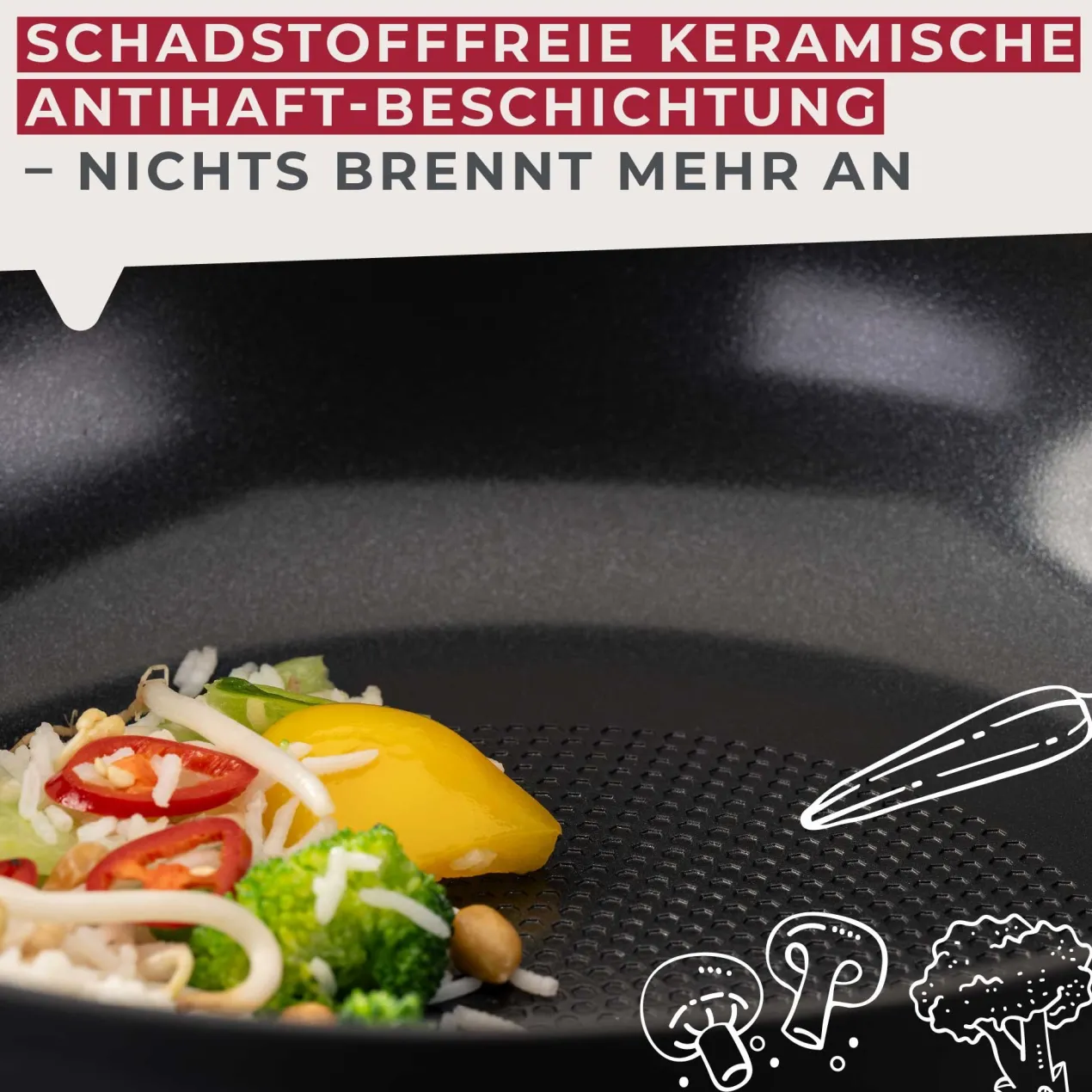 Wokpfanne Statement, Keramik, antihaft, Ø28cm – 20% Rabatt mit Code: COOK20