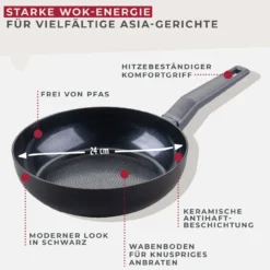 Wokpfanne Statement, Keramik, antihaft, Ø24cm – 20% Rabatt mit Code: COOK20