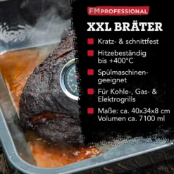 XXL Bräter, 40x34cm, Emaille