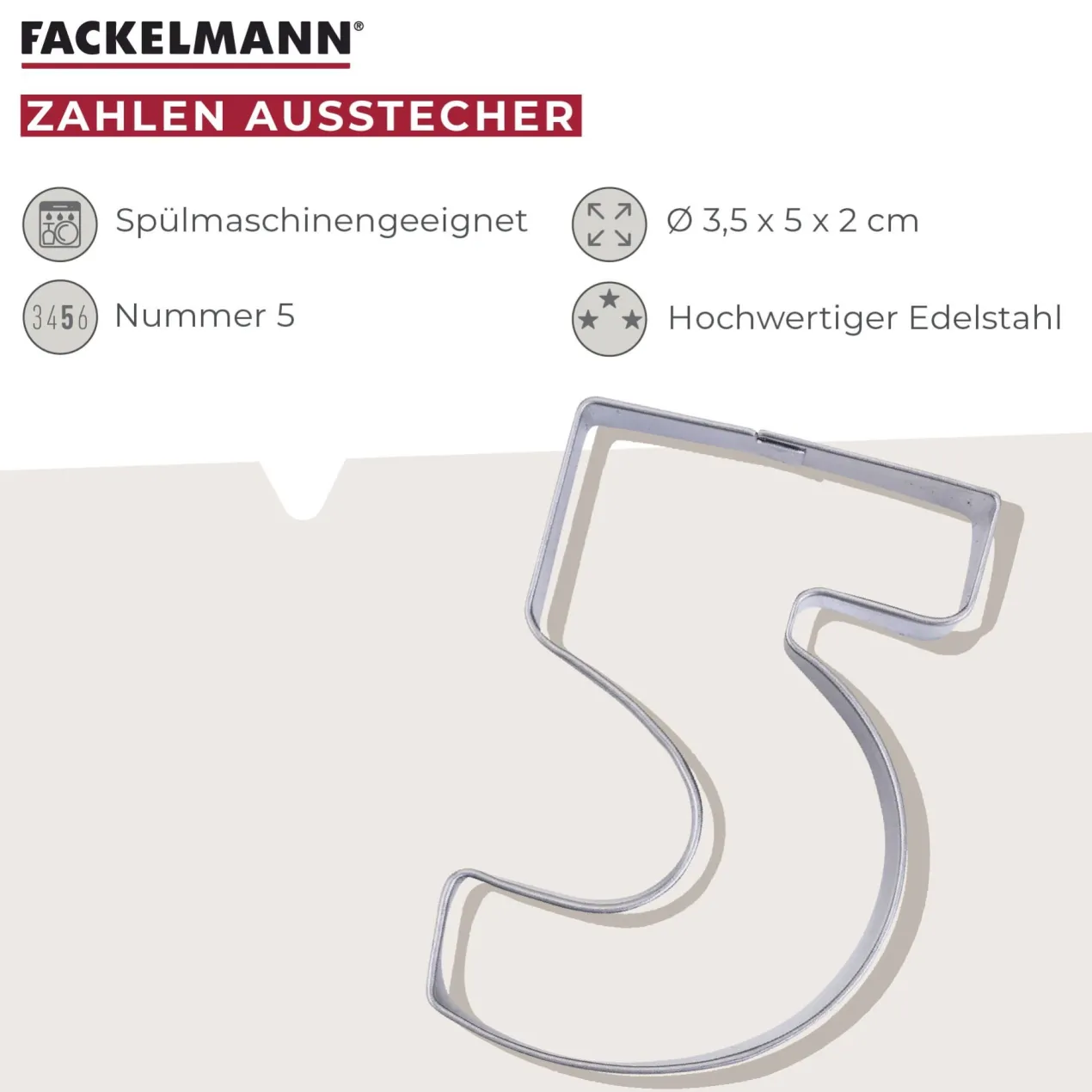 Zahlen-Ausstecher Nr. 5