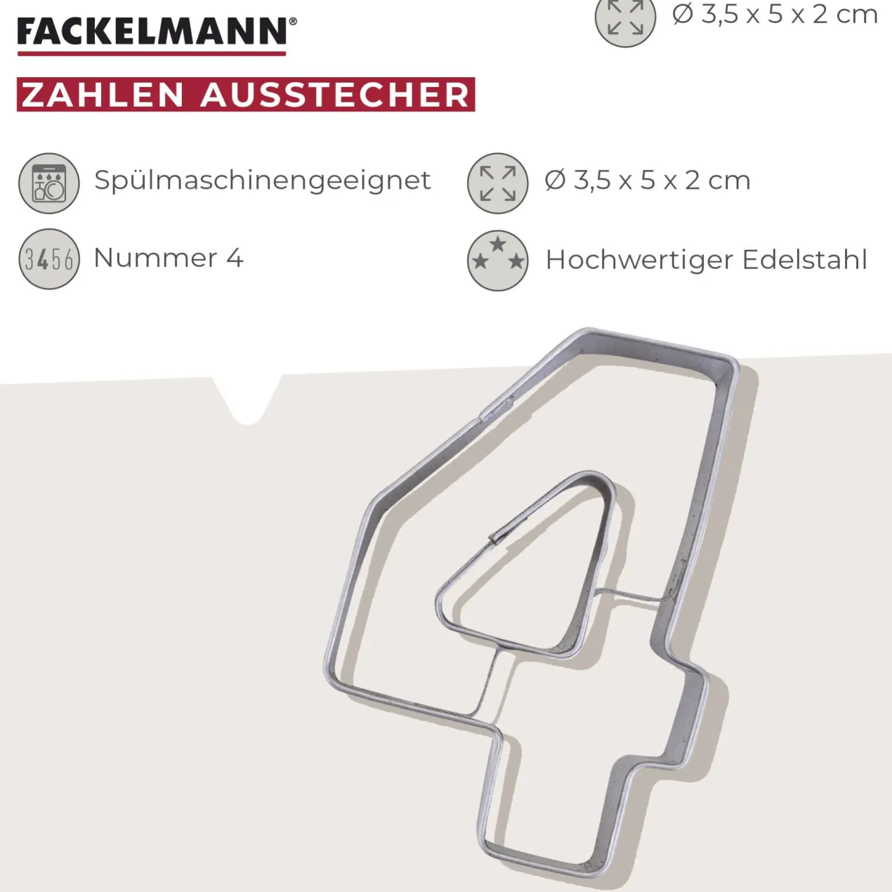 Zahlen-Ausstecher Nr. 4