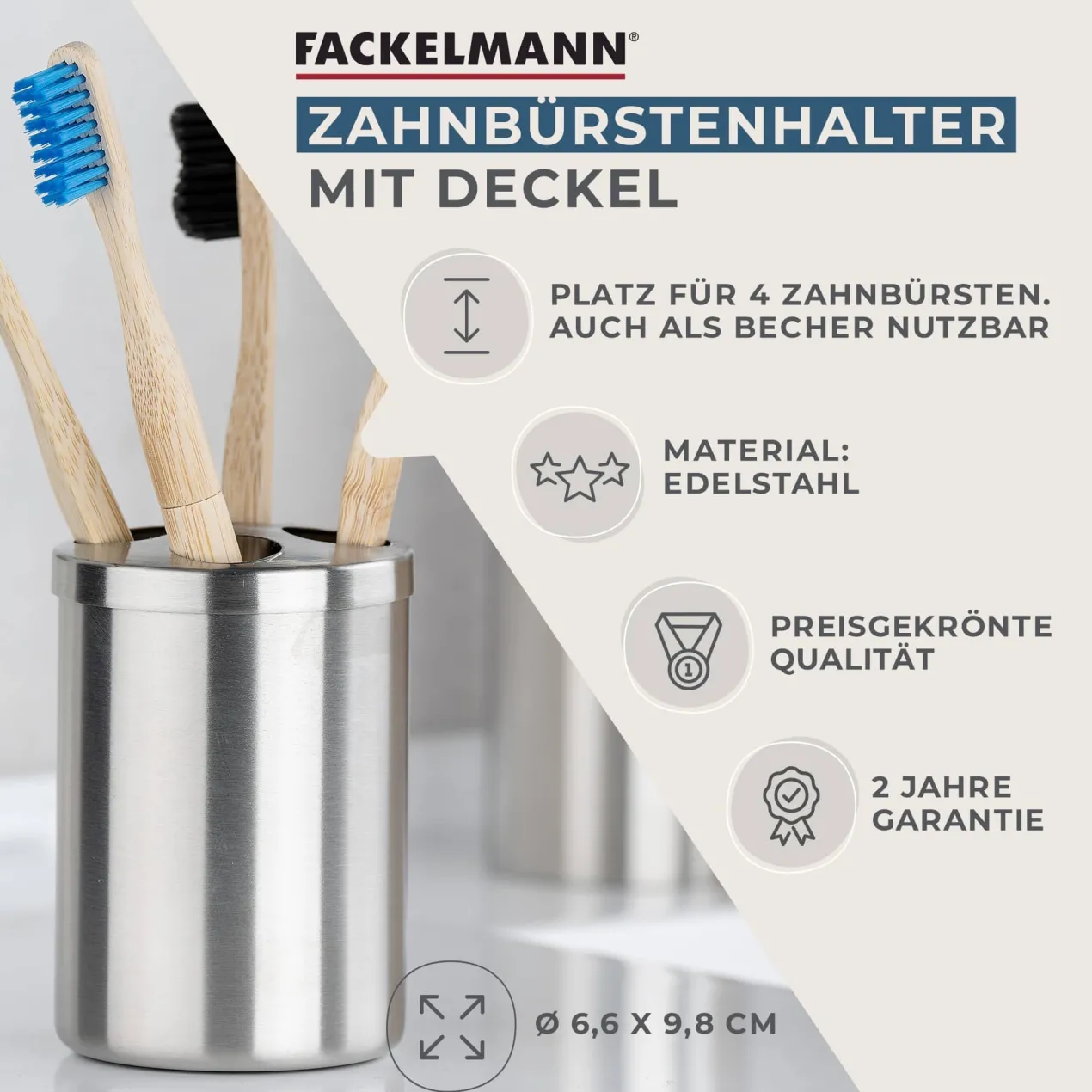Zahnbürstenhalter, Edelstahl