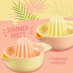 Zitronenpresse Sommerparty, gelb/orange, 2-teilig